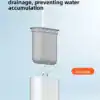 Brosse toilette flexible avec trous de drainage pour évacuation de l'eau et ventilation.