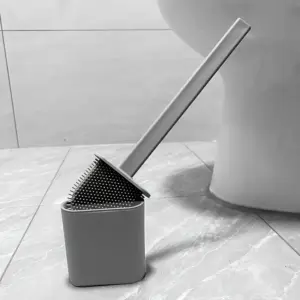 Brosse Toilette Flexible Grise