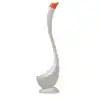 Brosse WC incurvée design, forme élégante, tête orange, pour nettoyage toilette.