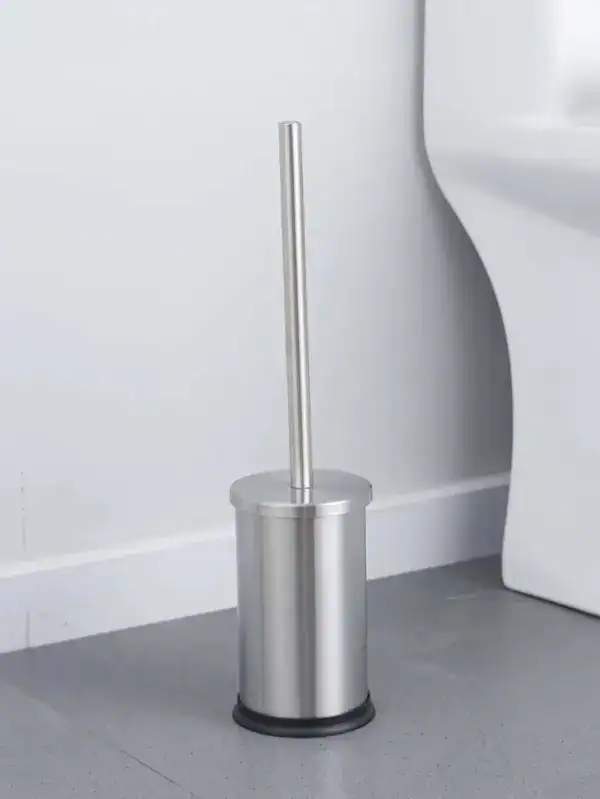 Brosse WC inox moderne, design élégant pour salle de bain, entretien toilette.