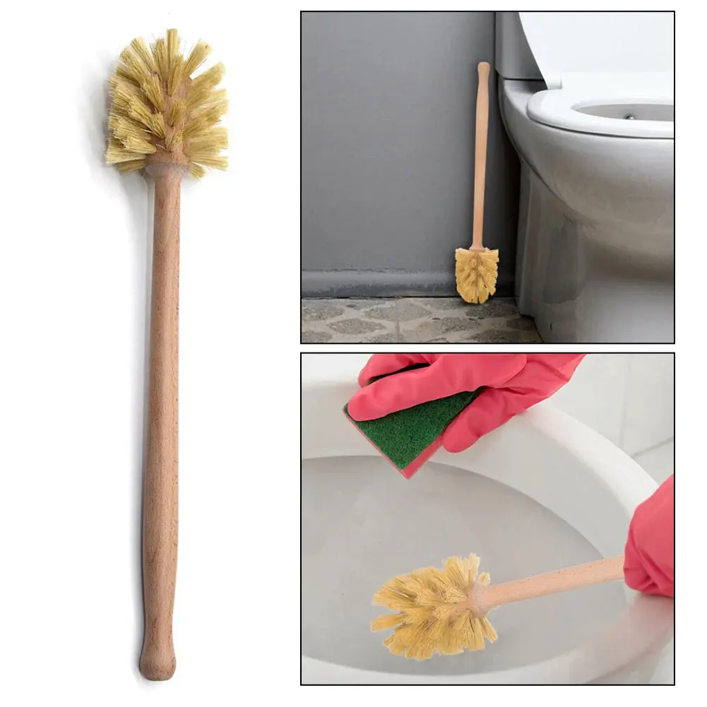 Brosse WC manche bois, brosse toilette naturelle, entretien WC, nettoyage toilette.