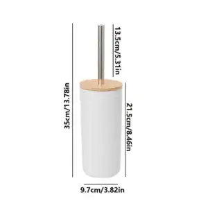 Brosse Toilette Blanc Et Bois