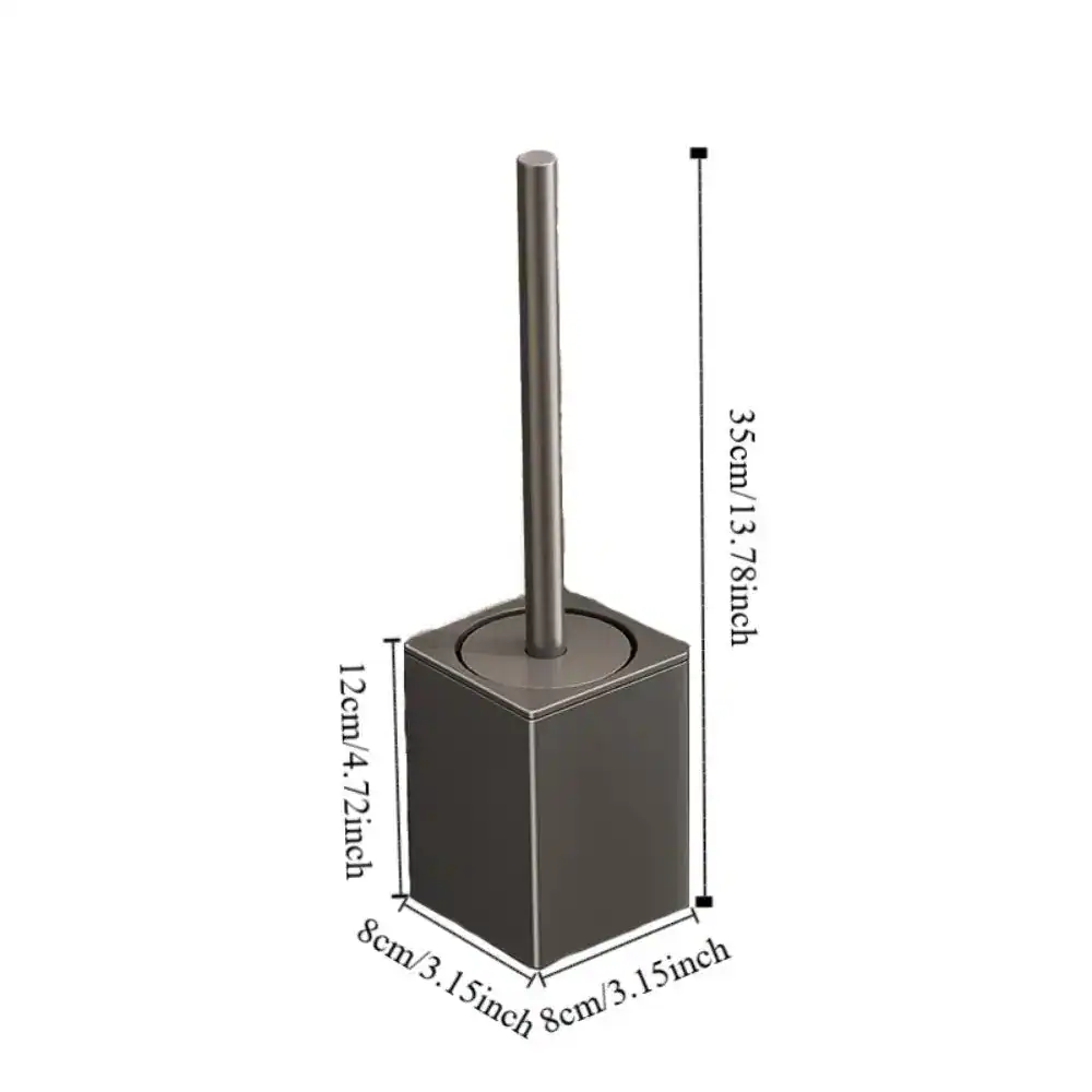 Brosse toilette murale noire, support mural pour brosse WC, dimensions 35cm de haut.