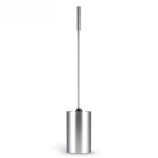 Brosse WC avec grand manche inox, design moderne et élégant pour salle de bain.