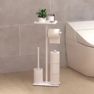 Brosse WC Et Dérouleur Papier Blanc