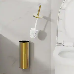 Brosse WC Doré Suspendu