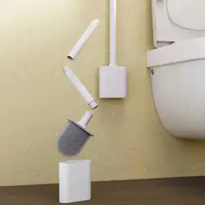 Brosse De Toilette En Silicone Flexible