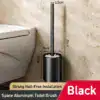 Brosse WC Boule noire, design moderne, fixation sans clou, pour toilette.