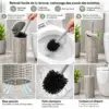 Brosse WC avec couvercle, nettoyage efficace, design moderne, séchage rapide, poils résistants, compacte.